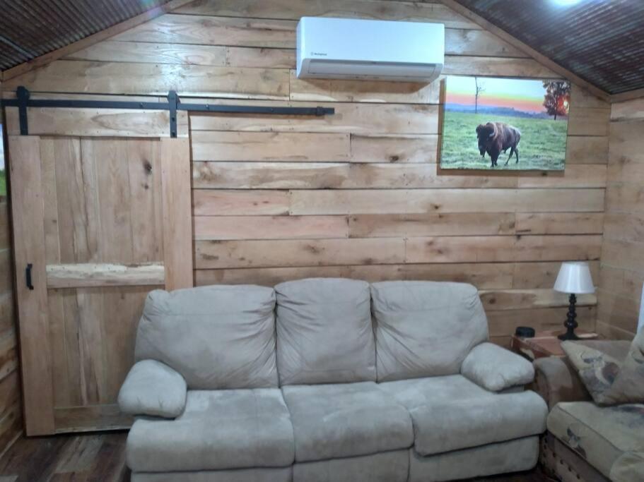 Cabin With A Tree House On A Buffalo Farm . Marshall 外观 照片